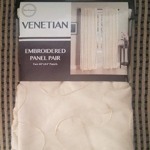 VENETIAN - EMBROIDERED PANEL PAIR - NEW!